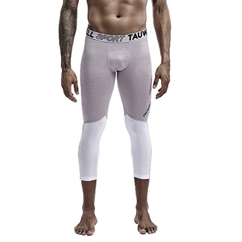 FELZ Leggins Hombre Deporte Fitness Leggins Deportivos 3/4 Tipo Leotardos para Hombre Leggins Hombre Deporte Under Armour Yoga Pants, de Secado rápido, para Ejercicio, Correr, Yoga, Fitness, fútbol