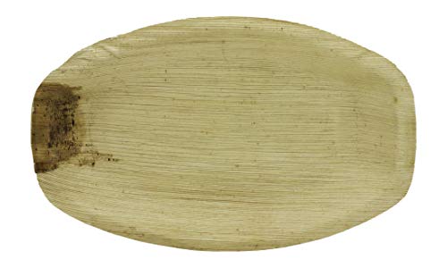 Signature Packaging Lot de 5 plateaux de service en palmier 28 cm x 30 cm - Assiettes en palmier idéales pour les plateaux de fête, les buffets et les légumes Cover