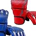 kowaku 2 Pairs MMA Gloves Kickboxing Gloves Half Finger Shockproof with Open Palm Martial Arts Gloves Boxing Fight Gloves for Sanda, Red and Blue