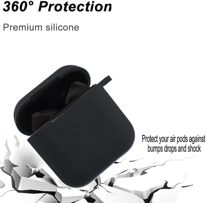 Case Compatible with TOZO T6,Soft Silicone Protective Case Cover Anti-Lost & Shockproof (Black) - Image 2