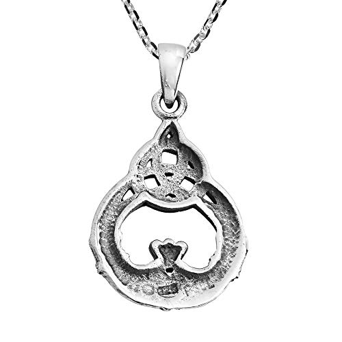 AeraVida Claddagh Symbol Celtic Love .925 Sterling Silver Pendant Necklace - Image 4