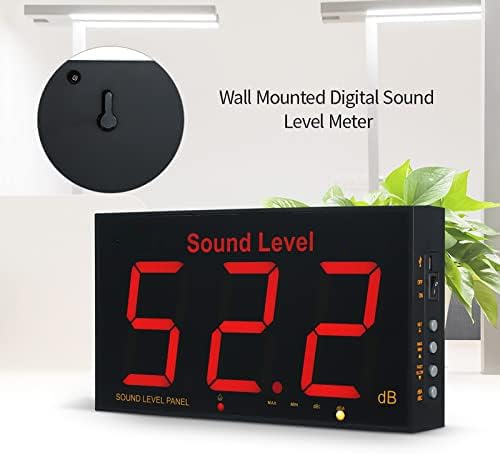 Medidor de nivel de sonido, pantalla LCD grande, monitor de ruido digital para medición de decibelios, ideal para diversas aplicaciones