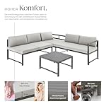 Patioco Aluminium Lounge-Set Hellgrau verstellbar