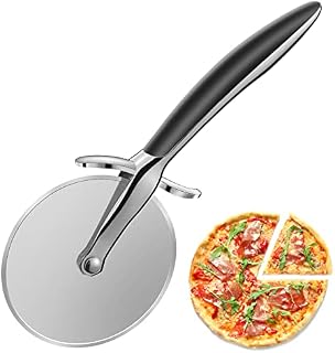 Pizza Cutter, Professional Stainless Steel Pizza Cutter Wheel with Ergonomic Anti-Slip Handle, Wheel Roller Pizza Cutter for Bread Waffles Pancakes