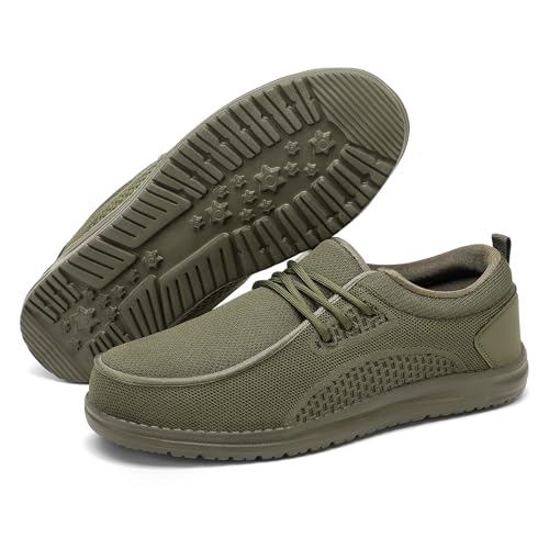 Image of VikoViren Slip On Steel Toe Shoes Men Loafers Safety Work Sneakers | Non Slip, Puncture Proof, Lightweight, Comfortable, Breathable, Indestructible Loafers Construction Shoes, Tennis, Casual