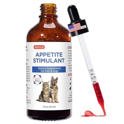Appetite Stimulant for Dogs & Cats - Vitamin B12 (Methylcobalamin) Liquid Supplement - Boosts Appetite, Energy, and Mood - 60 ml
