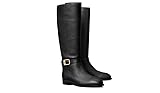 Tory Burch Brooke 25 MM Knee High Women Boots, Tumbled Leather, Perfect Black (Perfect Black, US Footwear Size System, Adult, Women, Numeric, Medium, 7.5)