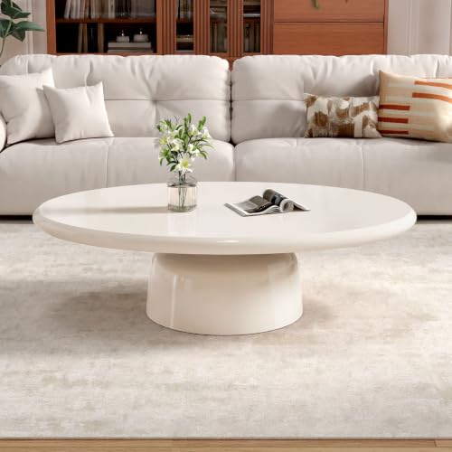 Mesa de centro de madera tipo tambor con relieve artesanal 2