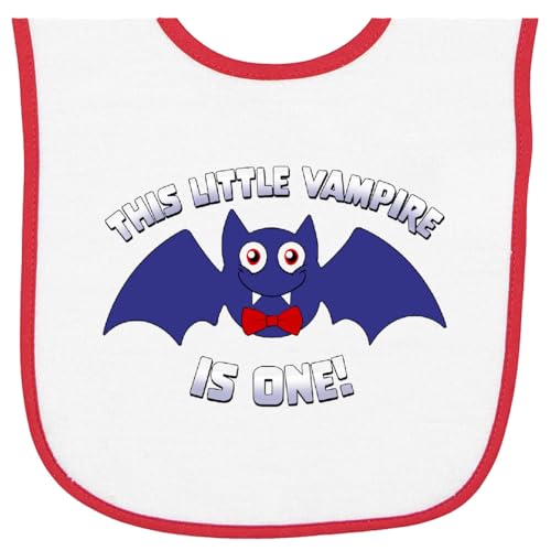 inktastic This Little Vampire Is One- Cute Halloween Bat Baby Terry Cloth Bib