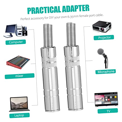 Adaptador de audio con conector de 6.35 mm estéreo miniatura 3
