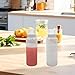Imagen de Alipis 2piezas Vinagrera de Plástico Flexible Botellas Transparentes para Ketchup y Salsa Barbacoa Dispensador de Condimentos sin Fugas para Cocina Picnic y Parrillas
