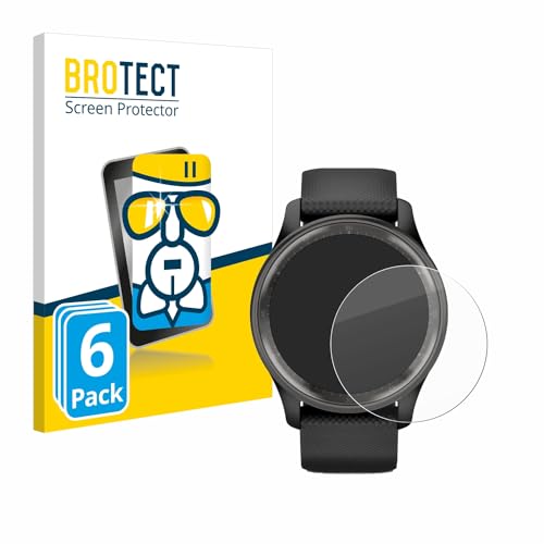 brotect Protection Écran Verre pour Garmin Vivomove Trend (6 Pièces) Film Protecteur Vitre 9H [Anti-Rayures, Transparent]