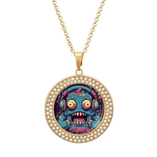 FodPand Love Music Monster Memorial �J�b�v���l�b�N���X 20�C���` �`�F�[�� �J�X�^�}�C�Y�� �����y���_���g�l�b�N���X �_�C�������h�̃A�N�Z���g�t�� �a���� ���� �L�O�� �ޏ� �� �� �ԉłւ̃W���G���[�M�t�g, One