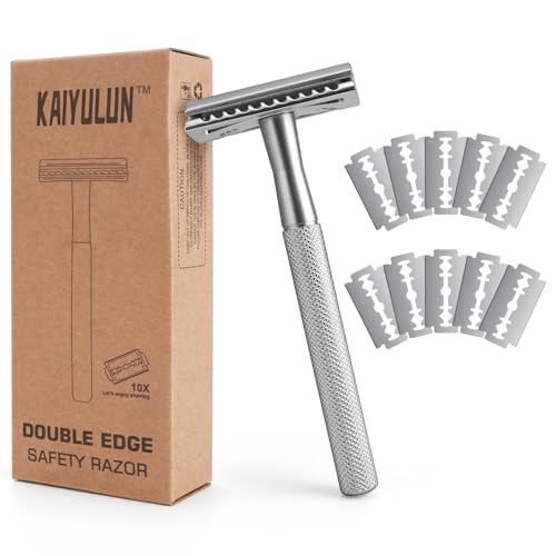 Safety Razor Men & Women, Double Edge Single Blade - Silver | Reu...