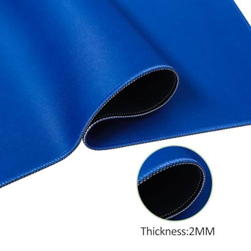 image for GUSTARIA Large Mahjong Mat with Black Carrying Bag (Blue,31.5 inches),