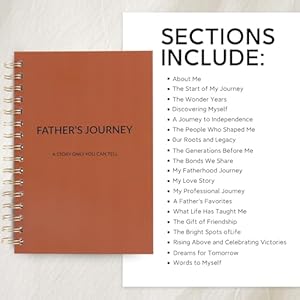 Dadjournallifestoryafamilyheirloomkeepsakewith275promptstosharehislifestorybookandmemoriesfathersdaybirthdaychristmasgiftforfatherstofilloutfortellme Urban Country Home Decor Dad journal life story a family heirloom keepsake with 275 prompts to share his life story book and memories fathers day birthday christmas gift for fathers to fill out for tell me urban country home decor
