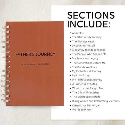 Dadjournallifestoryafamilyheirloomkeepsakewith275promptstosharehislifestorybookandmemoriesfathersdaybirthdaychristmasgiftforfatherstofilloutfortellme Urban Country Home Decor Dad journal life story a family heirloom keepsake with 275 prompts to share his life story book and memories fathers day birthday christmas gift for fathers to fill out for tell me urban country home decor