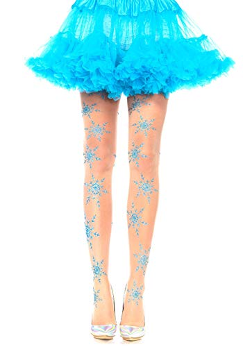 Medias para las mujeres con diseño Let It Snow que estilizan las piernas con elegancia