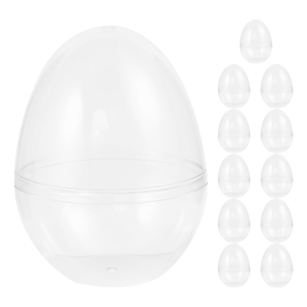 12 Stück Ostereier Durchsichtig Mit Flachem Boden Befüllbare Ornamente Für Osterpartys Süßigkeitenverpackungen Kleine