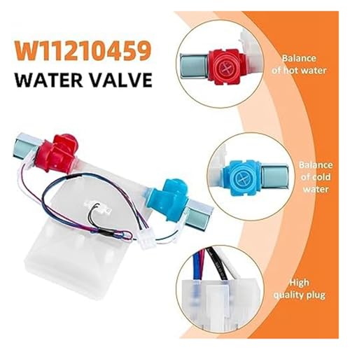 Vanne d'arrivée d'eau W11210459 compatible Whirlpool Maytag Kenmore et Amana