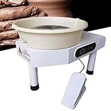 【Basin ABS amovible】 Le kit de poterie est livré avec un grand bassin d'eau détachable, vous pouvez facilement retirer et nettoyer la roue de poterie après avoir utilisé et ne pas vous soucier de rendre la machine ou son environnement sale, vous aide plus librement à créer votre art argileux