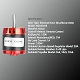 Niiyen moteur brushless N2830 1300 KV pour avion RC, 76 g photo 2