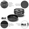 Odoland 15pcs Camping Cookware Mess Kit, Non-Stick Lightweight Pot Pan Kettle Set with Stainless Steel Cups Plates Forks Knives Spoons for Camping, Backpacking, Outdoor Cooking and Picnic #4