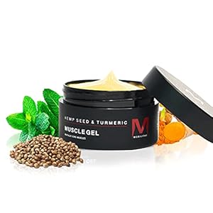MOBILITAS Muscle Rub – All-Natural Hemp Seed and Turmeric Massage Gel for Muscle Pain. A Premium Hemp Cream That Revitalizes with Cooling Menthol Crystal and Warming Massage Oil