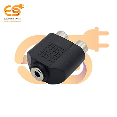 Image of Electronic Spices 3.5mm Female to 2 RCA female dual splitter interface audio connector pack of 20pcs