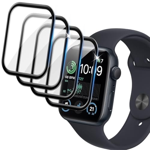 Ya en manzanajugosa.com: Vuciya Pack of 4 Protector Pantalla para Apple Watch Series 4/5/6/se/se2 40mm,3D Curved Cobertura total Alta Definición Anti-Arañazo sin Burbujas Protector