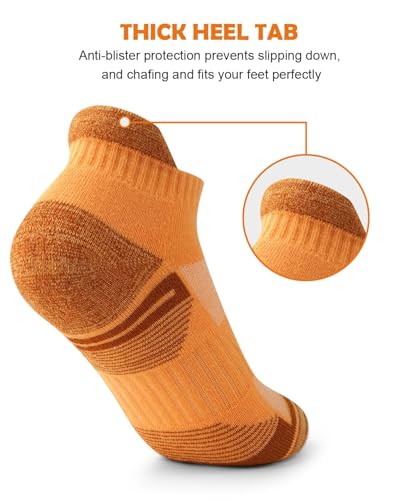 Etmdoeve Meias femininas de corrida atléticas invisíveis acolchoadas confortáveis 5 pares, 5 pares c