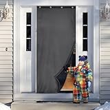 Lapalife Wärmeschutzvorhang für Tür L210cmxB100,Thermo Türvorhang Winddichte Kältebeständige für Eingangstüren, Isolier Schutz Vorhang, Haustierfreundlich, Wasserdicht, Winddicht, Volle Größe