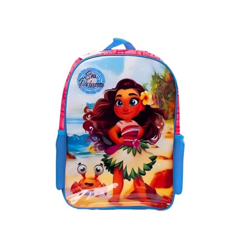 Mochila Infantil Sea Princess, Escolar, Poliéster, 41x30x11cm, 13 Litros, Alças Acolchoadas, Azul e Rosa Sortido