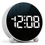Linlinwill Digital Alarm Clock with LED Display, Battery/USB Powered Alarm Clock Besides with Snooze