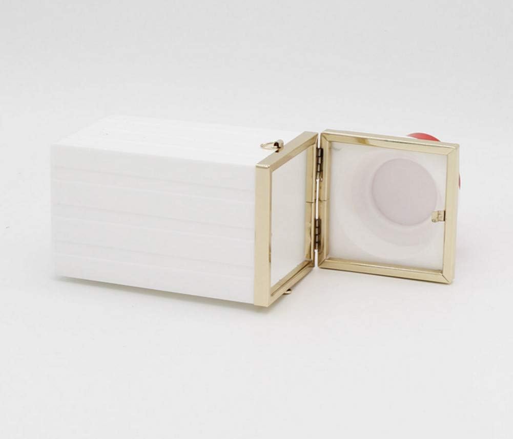 Shiratori Women Acrylic Black Lipstick Shape Evening Bags Purses Clutch - Image 5