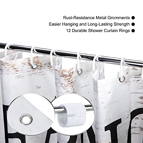 Domoku Sunflower Shower Curtain Farmhouse Rustic Shower Curtain Floral Spring Country Bathroom Curtains Set Waterproof Fabric With 12 Hooks (72 * 72Inch/180Cm*180Cm) #TOP3