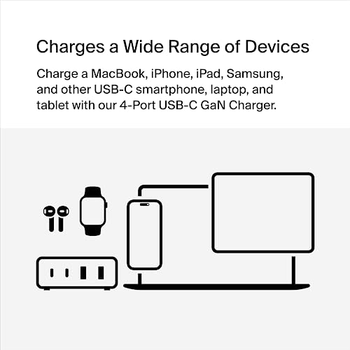 Belkin 108W GaN 4-Port Desktop Charging Station, USB C and USB A - image 7