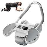 【自動アシスト×3輪駆動】腹筋ローラー 肘つき 腹筋 初心者 自動巻き戻し機能付き リバース機能 静音&省スペース 膝マット スマホスタンド