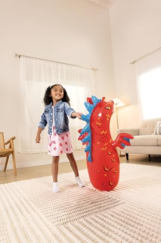 Image of Dragon Punching Bag for Kids - 3D Inflatable PVC Children Kids Boys Girls Hit Me Punching Dragon Bag Toy for Outdoor & Indoor Playing(Multi Color)(1 PIS)