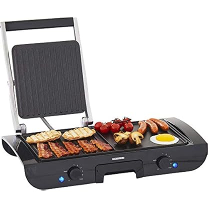 Melissa 16240094, Tischgrill, Kontaktgrill, Elektrogrill, 1500 Watt, stufenlos, getrennt regelbare Grillflächen… – Bild 8