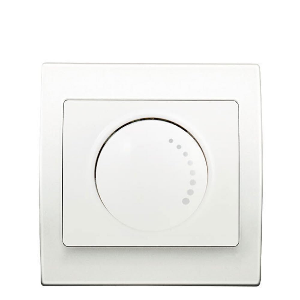 Plaque basic Delta Iris avec va et vient variateur 500W blanc haut de gamme - 2