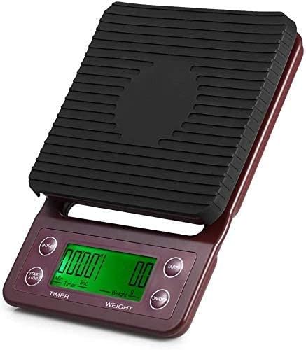 Electronic Scales Digital Kitchen Food Scale ABS Multi-Function with Backlit LCD Display Office Automatic Closing Peeling Function for Small Items Such As Baking M (Black 3kg/0.1g) (Black 3kg/0.1g)