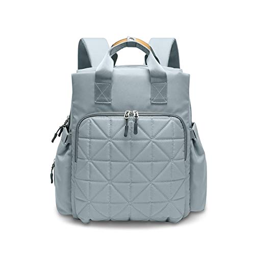 SONARIN Impermeable Mochilas para Pañales Con Nappy Changing Mat,Gran Capacidad, Organizador de Mochila de Viaje,hasta 17 bolsillos,Diseñado para madres posparto,Elegante y Durable(Gris)