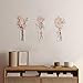 Zzbakress 3 Pcs Metal Flowers Wall Arts Rustic Farmhouse Decor Bathroom Wall Decor Dining Room Wall Decor Minimalist Decor Housewarming Gifts (Multicolored)