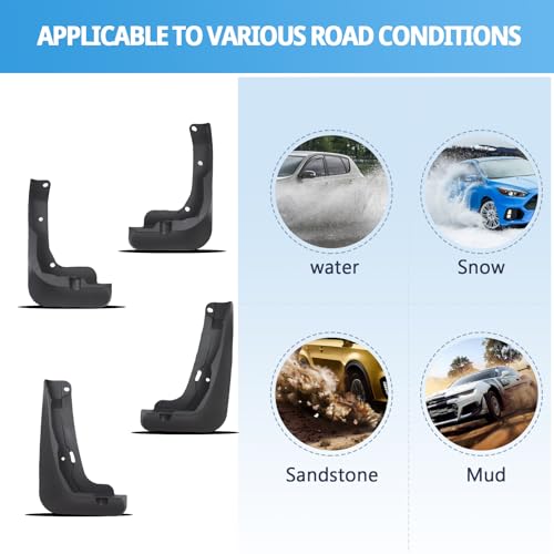 Image of 2026 RAV4 Mud Flaps Splash Guards for 2026 Toyota RAV4 (6th Gen) Accessories No Drilling Wheel Liner Fenders Mudflaps Compatible with 2026 Toyota RAV4 & 2026 RAV4 Hybrid(Not for Woodland)