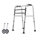 ZOCWJK Rollator Walker mit Sitz, klappbares Gehgestell mit Rädern, leicht, höhenverstellbar, Aluminium-Rollator mit interaktivem Festmodus (