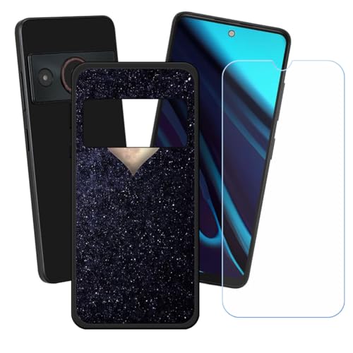 BMPNLSZ �K�p Telstra T-Elite 5G�p+HD�����K���X�ɓK�����ėpTPU�P�[�X�A�V���J�Q���P�[�X�o���p�[�ی�o�b�N�P�[�X-Telstra T-Elite 5G�p�ɓK����9�d�x�X�N���C�u�h�~�X�N���[���v���e�N�^(6,56") - WZ1