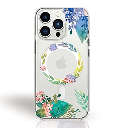 Cadeau coque iPhone 11 aimantée transparente à motif fleur de fille