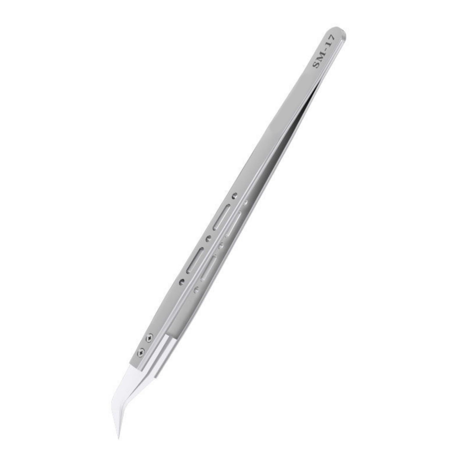 Kaccde B Industrial Ceramic Tweezer Precisions Pointed Tweezer For Sensitive Components Electronic Repair Tipped Stainless Steel Tweezers