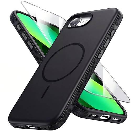 RIOBIO for iPhone 17e Case with Screen Protector, Magnetic PC Cover, Black - image 1